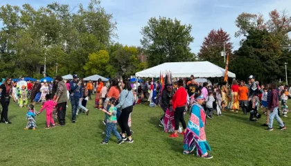 A celebration of indigenous people at a park.