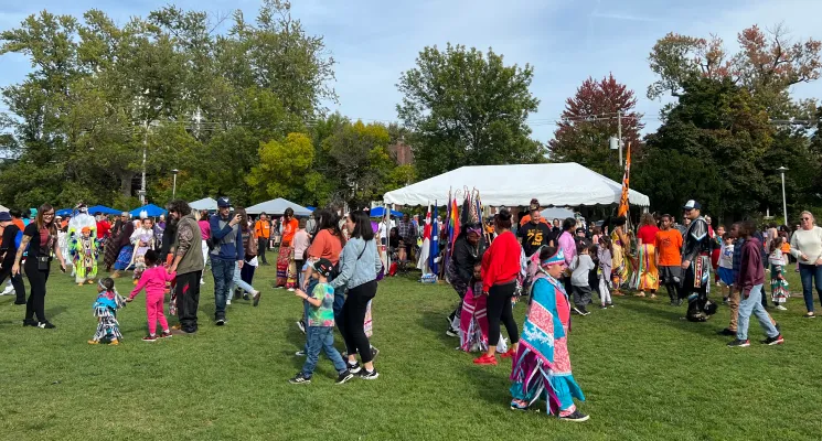 A celebration of indigenous people at a park.